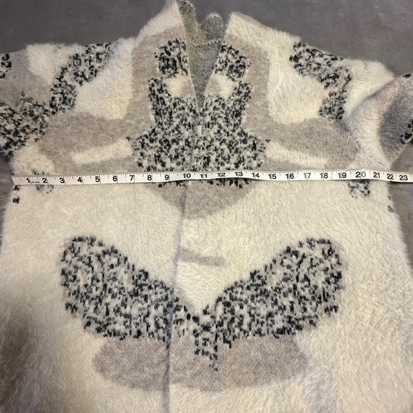 Anthropologie Winter Walk Fuzzy Kimono Open Long Cardigan Cottagecore Cozy - Picture 4 of 4